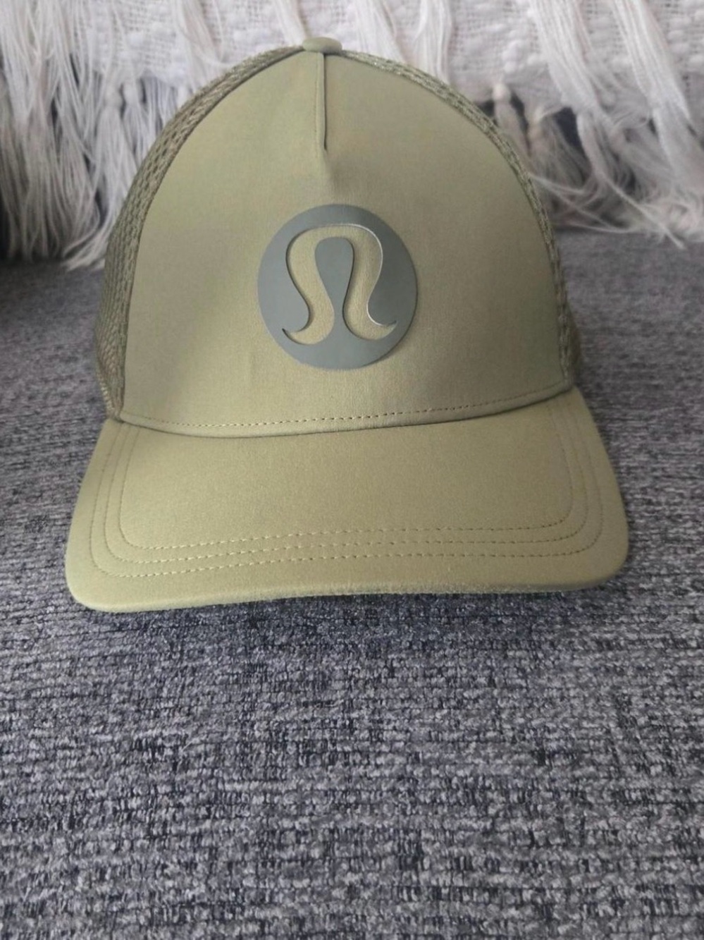 Lululemon Olive Green Logo Trucker Hat